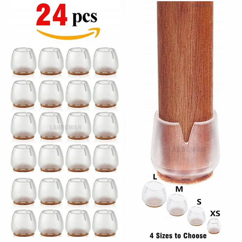 Furniture Hardware Legs - 24pcs Silicone Chair Leg Protectors with