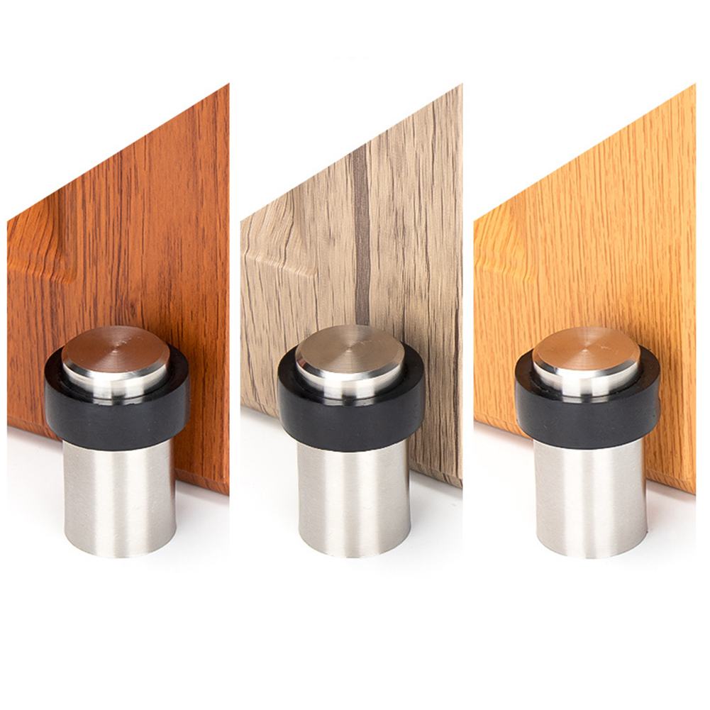 Furniture Hardware Store - Stainless Steel Rubber Cylindrical Door-Stopper For