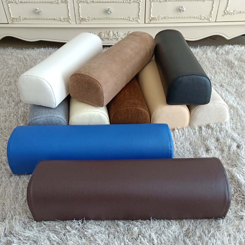 Furniture Hardware Legs - Leather Bolster Semi-Roll Pillow Ankle Knee