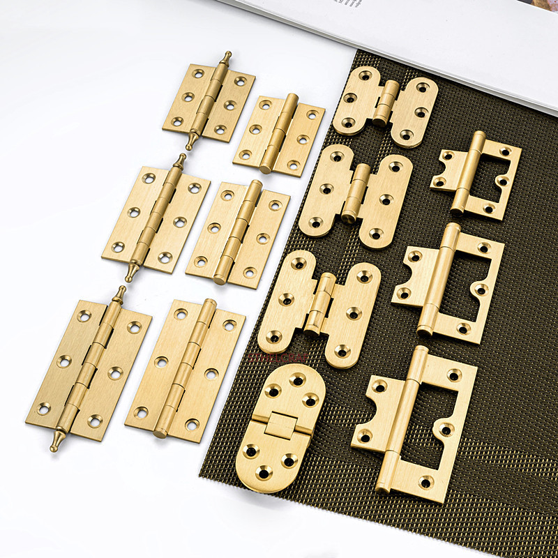 Furniture Hardware Brass - 2pc Brass Cabinet Door Hinges 2-inch/2.5-inch/3-inch