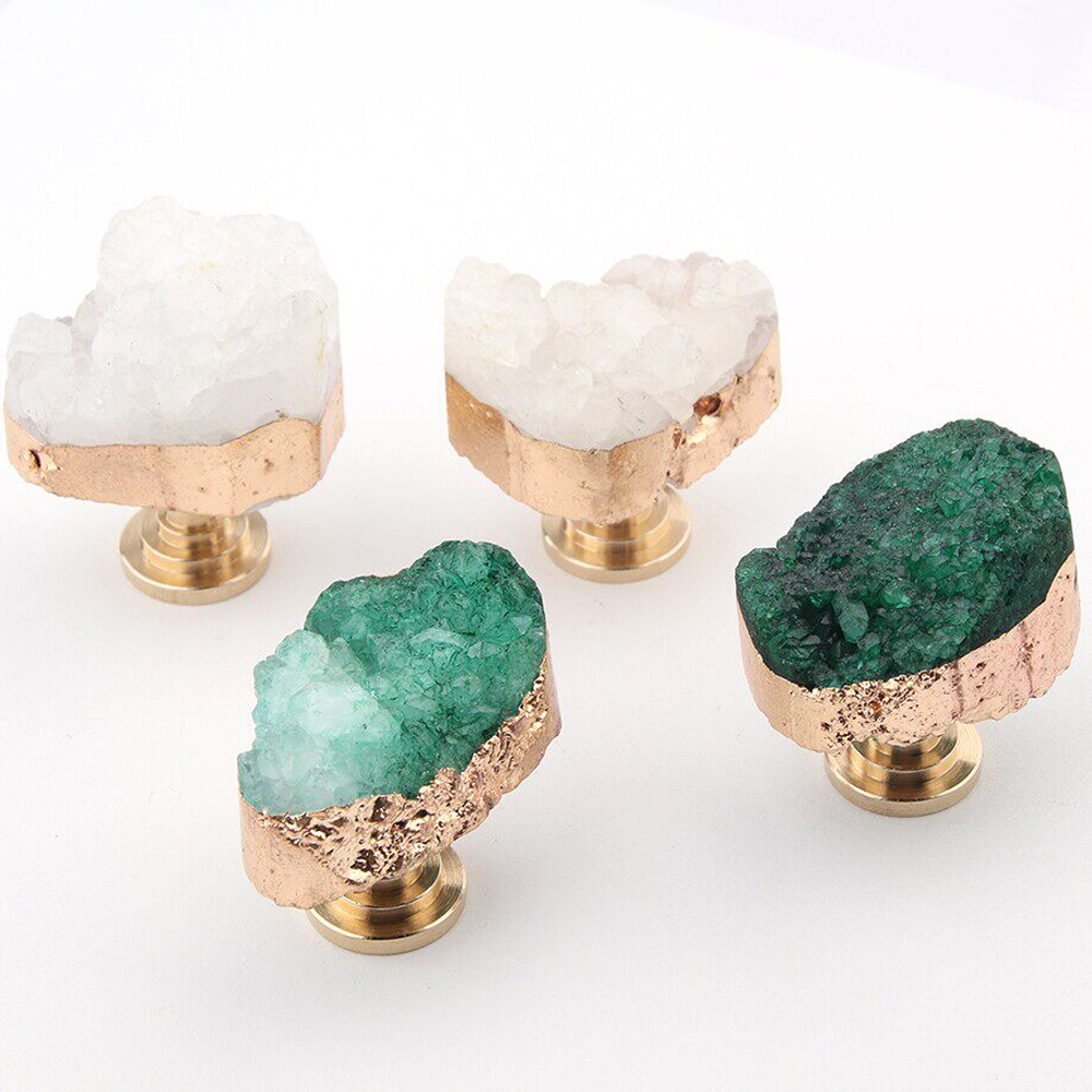 Natural White Crystal Tooth Pl - Furniture Hardware Brass ulasan dan harga