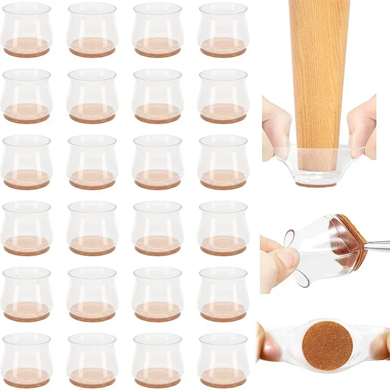 24-36pcs Chair Leg Caps Silico - Furniture Hardware Legs ulasan dan harga