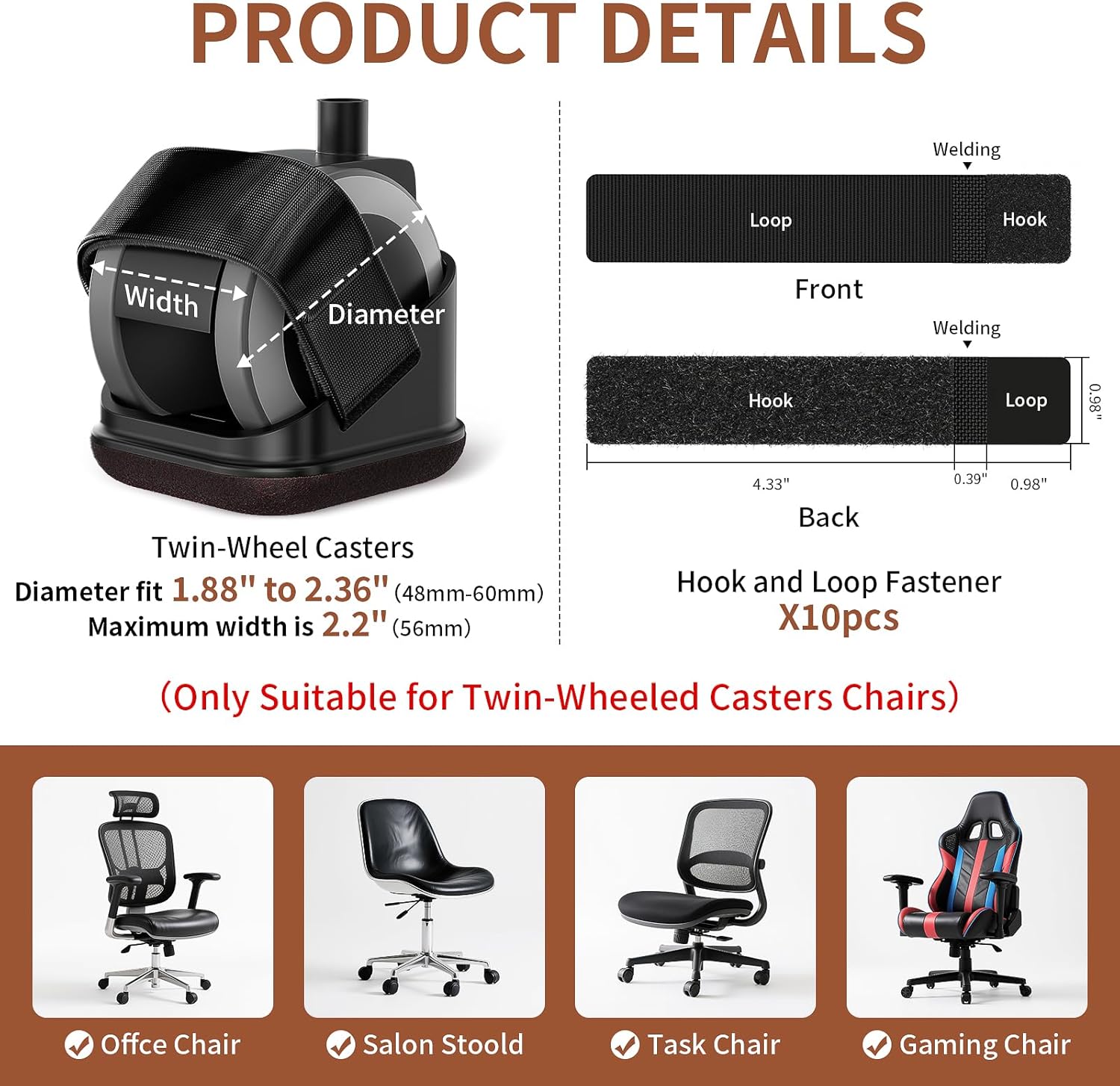 5PCS Chair Leg Protectors Offi - Furniture Hardware Legs ulasan dan harga