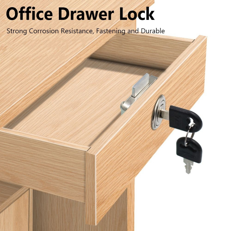 Zinc Alloy Drawer Lock with 2  - Office Furniture Hardware ulasan dan harga