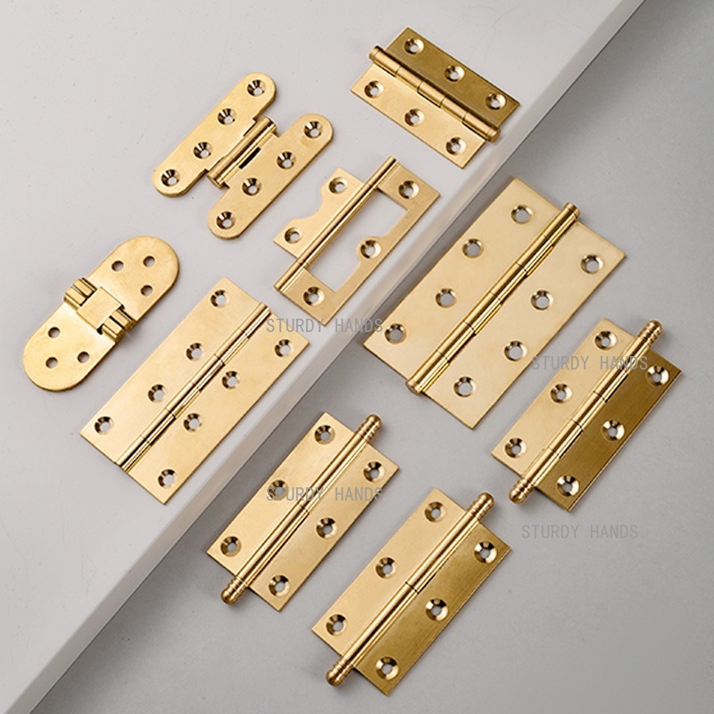 10pcs Brass Hinges, Gold Hinge - Furniture Hardware Brass ulasan dan harga
