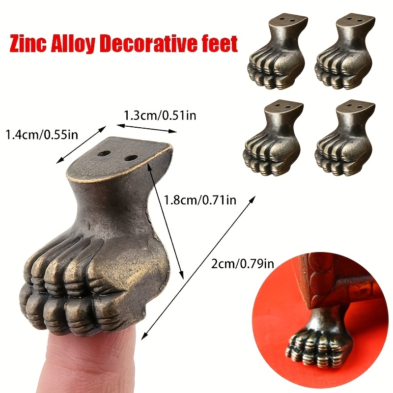 8pcs Antique Foot Brass Jewelr - Furniture Hardware Brass ulasan dan harga