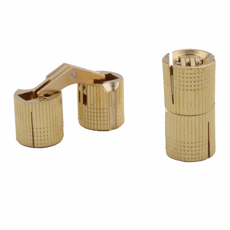 2pcs Copper Barrel Hinges Cyli - Furniture Hardware Brass ulasan dan harga
