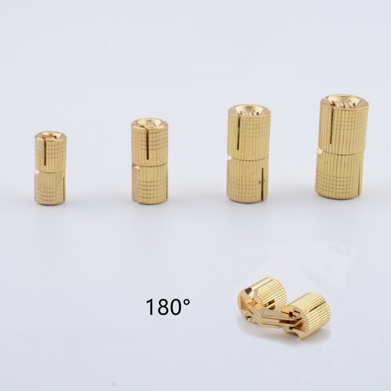 2pcs Copper Barrel Hinges Cyli - Furniture Hardware Brass ulasan dan harga