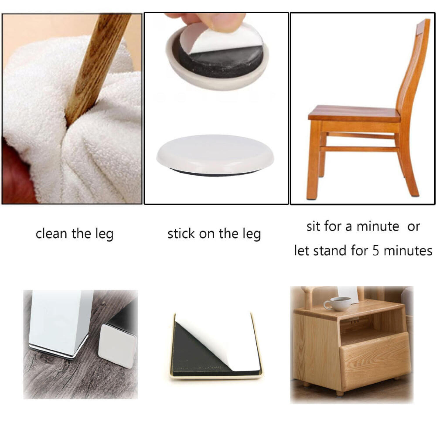 24/16/8/4pcs Self-Adhesive Fur - Furniture Hardware Legs ulasan dan harga