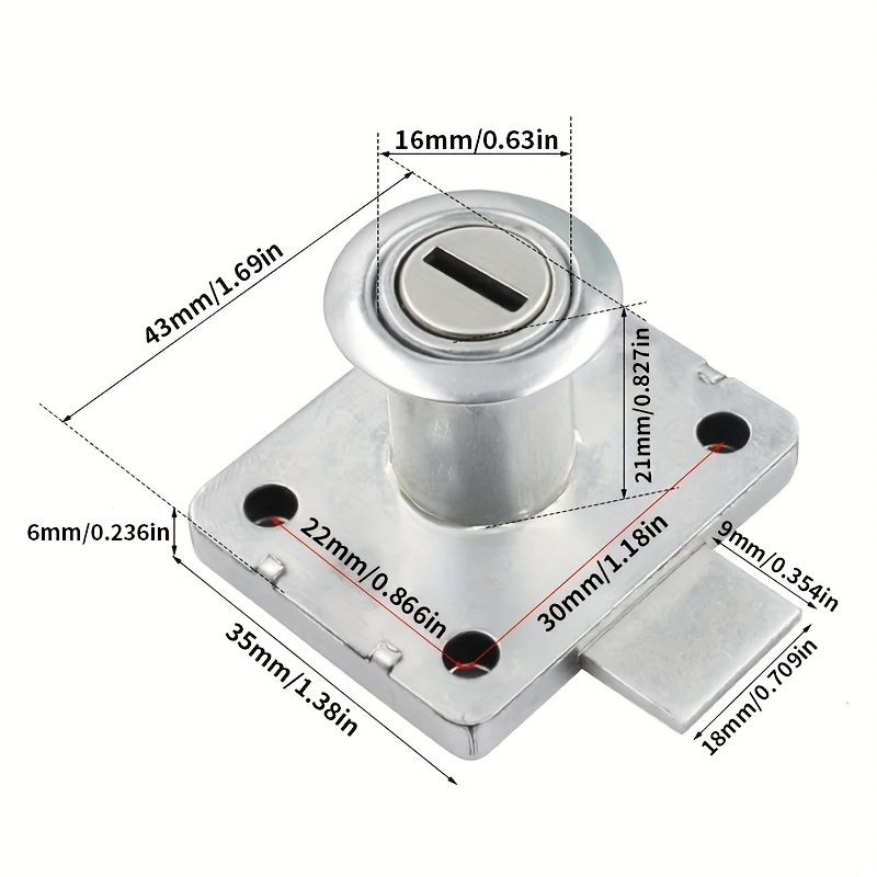 Cabinet Drawer Lock Wardrobe C - Office Furniture Hardware ulasan dan harga